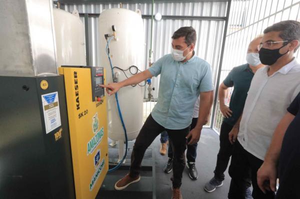 Governador Wilson Lima entrega usina de oxigênio para hospital de Manicoré