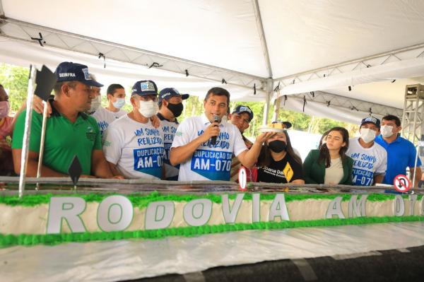 Governador Wilson Lima entrega a rodovia estadual AM-070 modernizada e duplicada