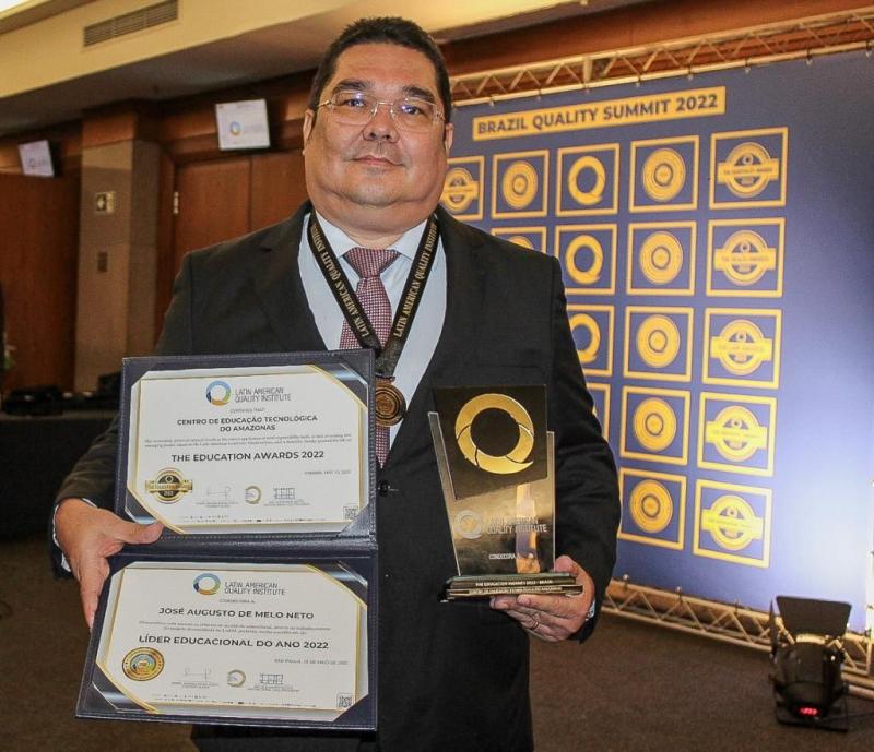 Diretor-presidente do Cetam recebe título de Líder Educacional do Ano 2022