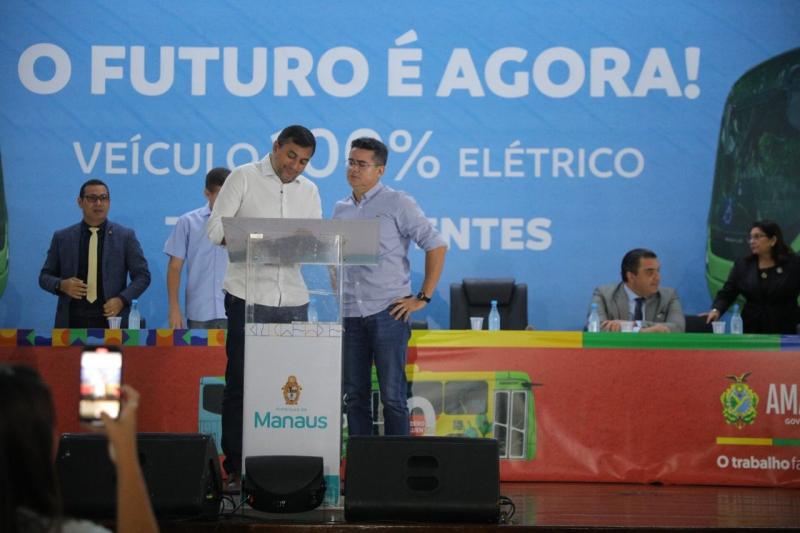 Wilson Lima  repassa de R$ 34,9 milhões para a Prefeitura de Manaus adquirir 12 ônibus elétricos