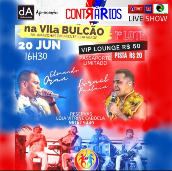 Israel Paulain, Edmundo Oran e Toada de Roda, Balanço da Toada são atrações do 'Contrários', no dia 20