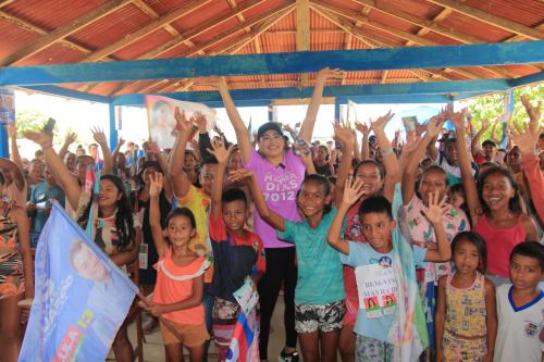 Em Parintins, Mayra Dias recebe apoio das comunidades da área indígena, Uaicurapá e Jacu