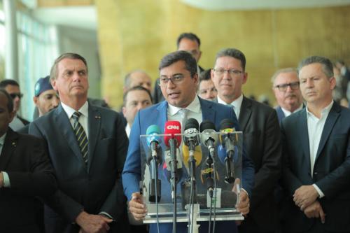 Wilson Lima reafirma apoio a Jair Bolsonaro, durante encontro com presidente em Brasília