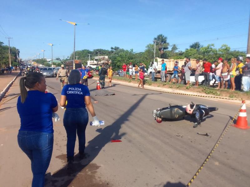 Idoso cai na frente de ônibus, é atropelado e morre na rodovia Fernando Guilhon, em Santarém