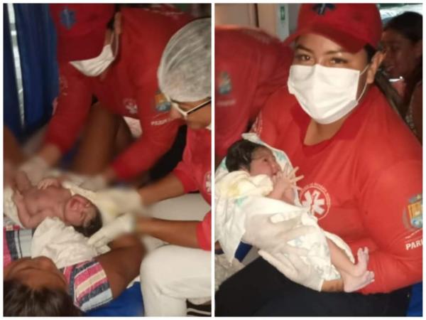 Socorrista realiza parto de criança numa ambulancha durante forte temporal no Rio Amazonas 
