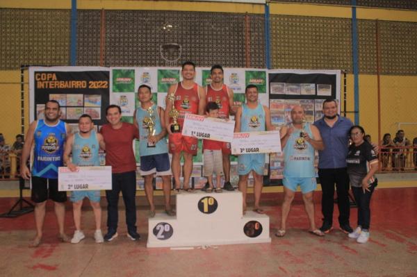 Premiação aos campeões das Copas Interbairros no Futsal, Futevôlei e Vôlei de Areia em Parintins 