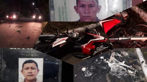 Dois mortos e uma mulher ferida em Parintins após colisão na estrada do Contorno