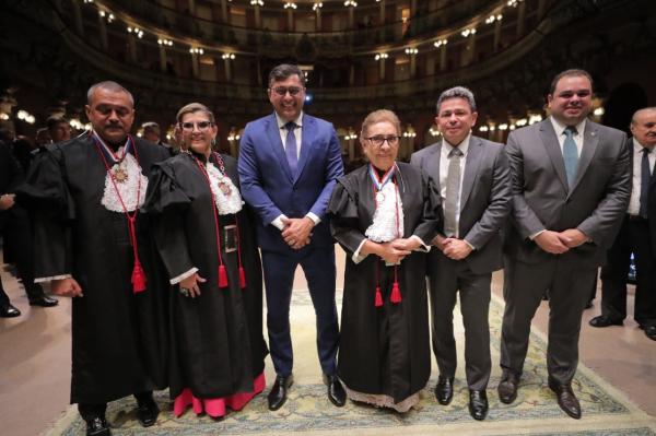 Na posse da nova diretoria do TJAM, Wilson Lima destaca a importância da harmonia entre os poderes