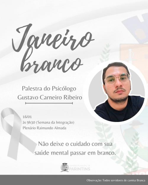 Servidores da Câmara de Parintins receberão palestra em alusão ao Janeiro Branco