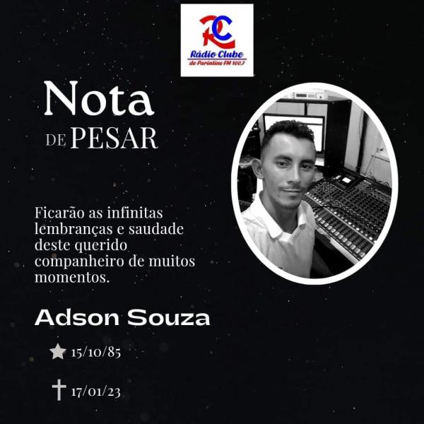 Rádio Clube lamenta morte do radialista Adson Souza 