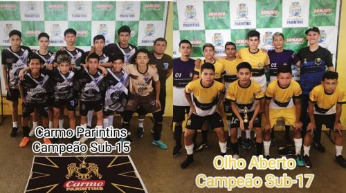 Carmo Parintins e Olho Aberto são campeões da I Copa Semjuv de Futsal de Base