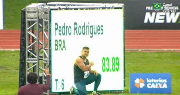 Parintinense Pedro Henrique quebra recorde brasileiro de lançamento de dardo; marca foi de 83m89