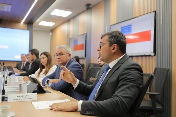 Wilson Lima se reúne com ministros Waldez Góes e Renan Filho para tratar sobre infraestrutura e habitação no Amazonas