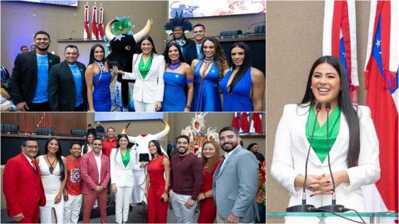 Caprichoso e Garantido são celebrados em sessão especial proposta por Mayra Dias