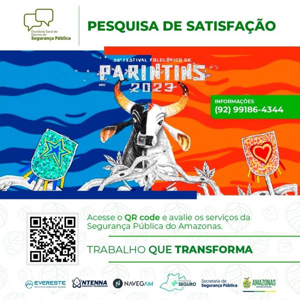 Ouvidoria da SSP-AM realiza pesquisa de indicadores de segurança pública no Festival de Parintins