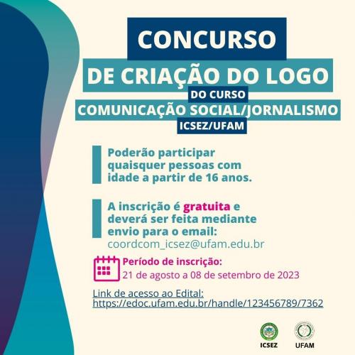 Curso de Comunicação Social/Jornalismo lança edital para criação de logotipo