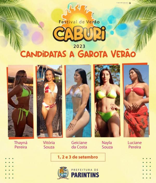 Cinco candidatas irão disputar o título de Garota Verão do Caburi