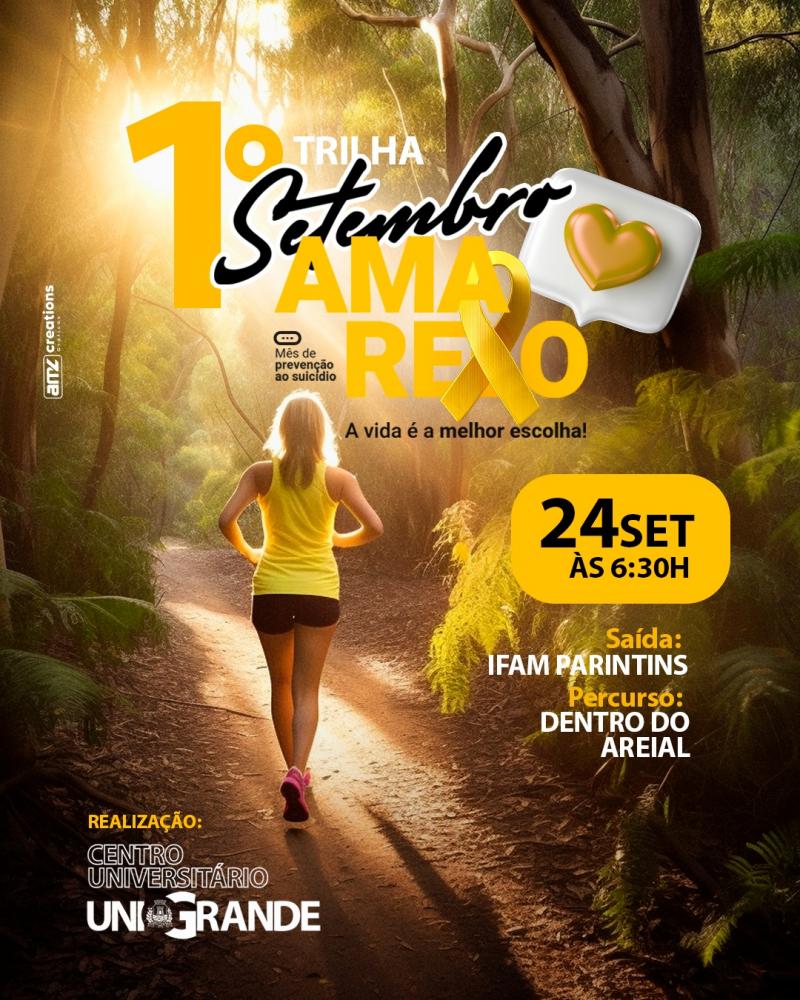 Centro Universitário Unigrande promove trilha no Areial pelo Setembro Amarelo