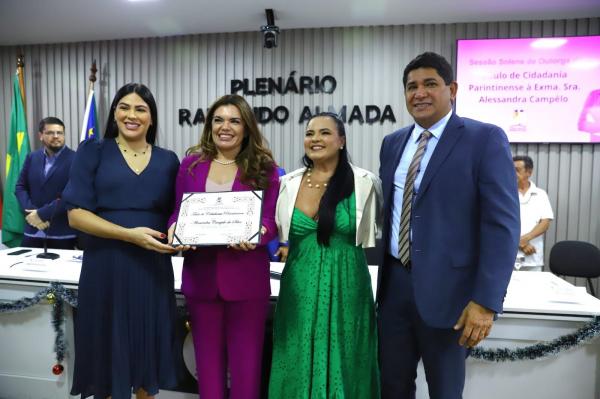 Alessandra Campêlo agora é Cidadã Parintinense