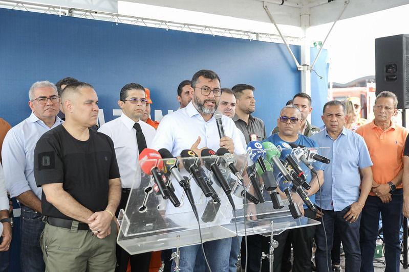 Com aportes de R$ 12,7 milhões, Wilson Lima entrega nova Base Arpão e mais 15 viaturas ao Corpo de Bombeiros