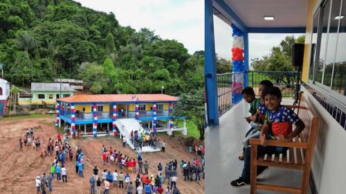 Área turística de várzea em Parintins ganha escola de concreto e tijolo