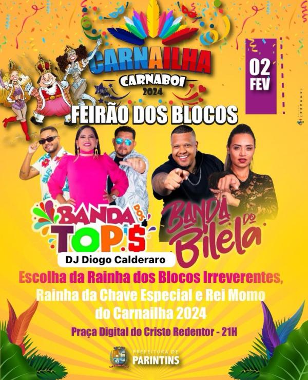 Prefeitura promove Feirão dos Blocos com a escolha da Corte do Carnailha na sexta-feira (02)
