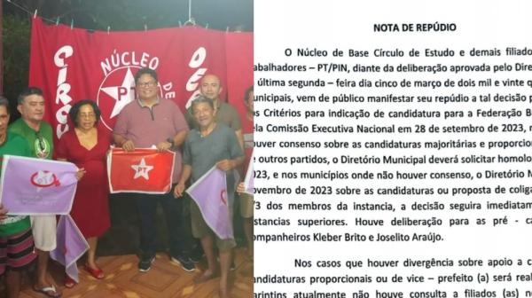Núcleo de Base do PT repudia Diretório de Parintins por aliança com Brena Dianná e acusa membro de aceitar acordos com bolsonaristas