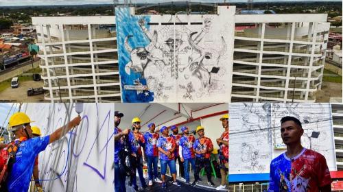 Festival de Parintins 2024: Novo Mural do Bumbódromo já está em fase final de produção