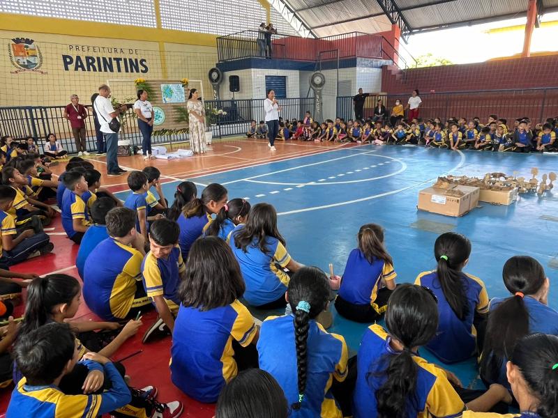 Escola Irmã Cristine recebe ação ambiental da Antaq e Prefeitura de Parintins 