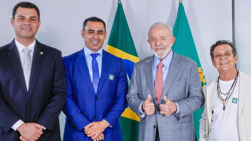 Após anúncio de patrocínio histórico, Lula recebe Saullo Vianna e presidentes dos bois Caprichoso e Garantido