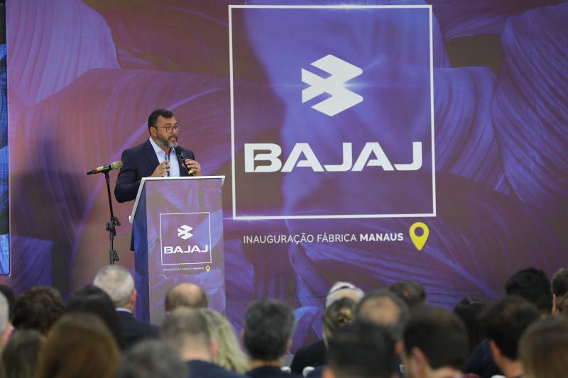 Com a instalação da empresa indiana Bajaj do Brasil Comércio de Motocicletas, Wilson Lima destaca geração de emprego e renda no estado