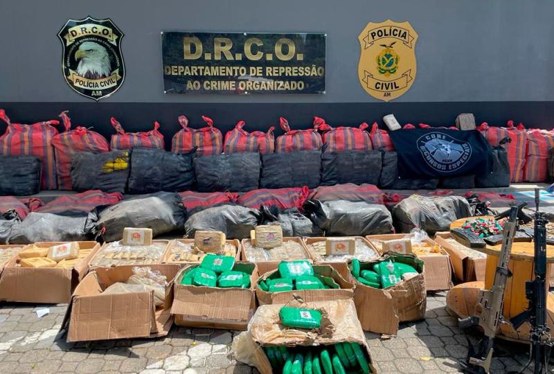 Amazonas lidera ranking de apreensões de drogas na região Norte, apontam dados do Ministério da Justiça e Segurança Pública