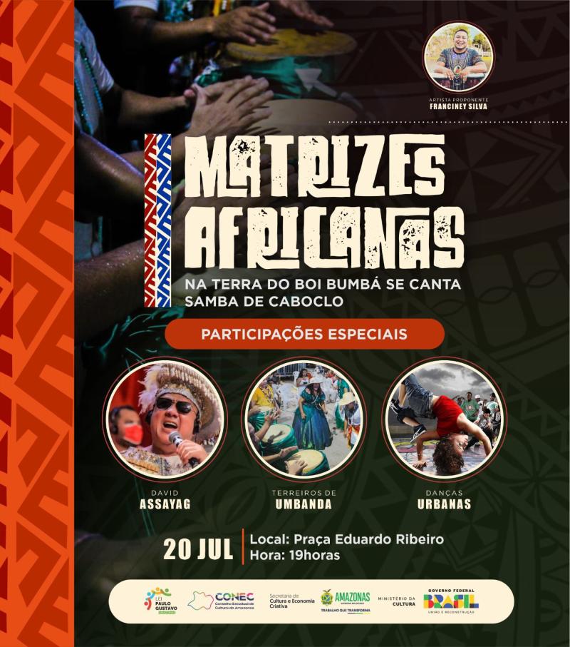 Artista de Movimento Afro Religioso executa projeto da Lei Paulo Gustavo Nível Estadual