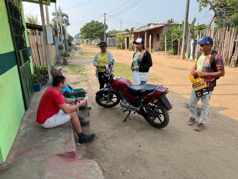 Sedema trabalha a prevenção às queimadas com ação de campo nos bairros de Parintins