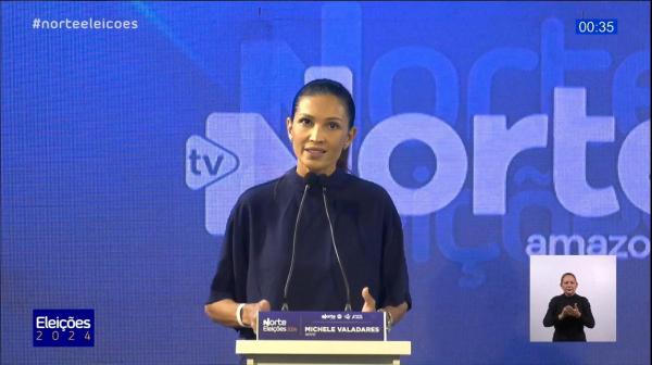 'Quero ser a prefeita que vai pacificar Parintins', afirma Michele Valadares no debate na TV Norte