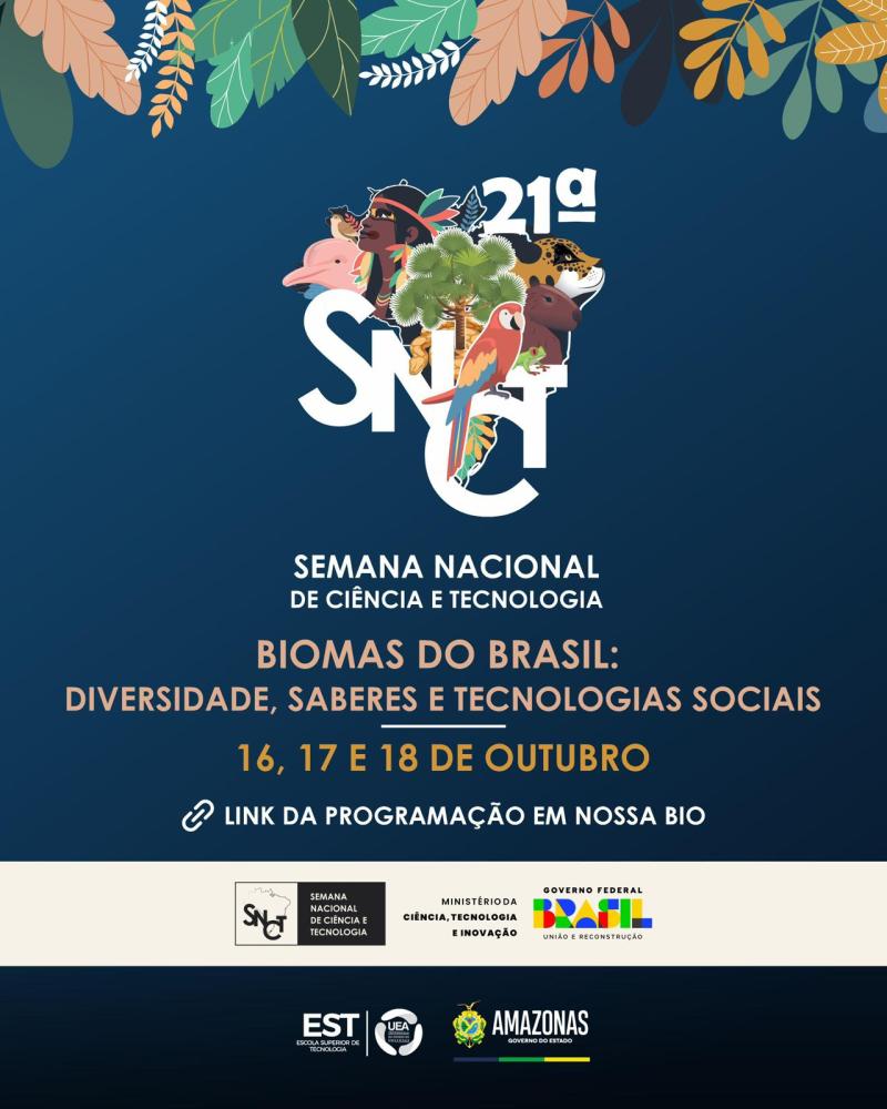 EST/UEA abre portas de laboratórios e promove cursos de inovação durante Semana Nacional de Ciência e Tecnologia