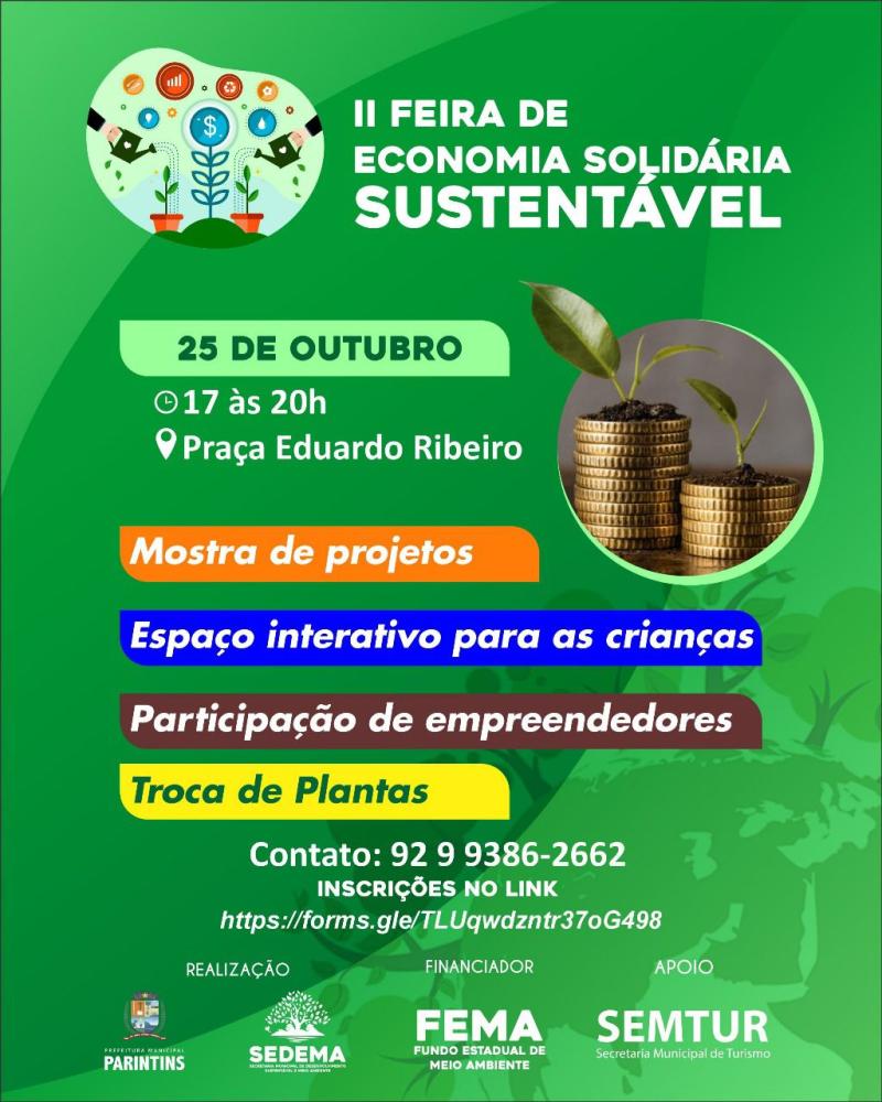 Mais de quinze empreendedores confirmam participação na Feira de Economia Solidária Sustentável 