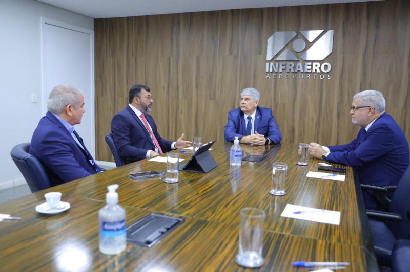 Wilson Lima e presidente da Infraero reúnem-se para tratar sobre aeroportos do interior