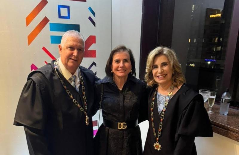 Presidente do TCE-AM prestigia posse da nova presidente do TRT-15 em Campinas