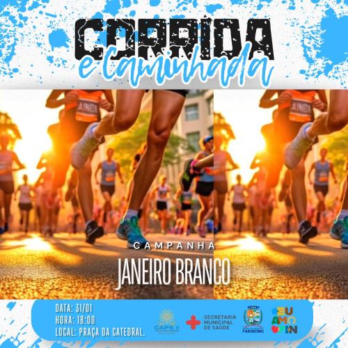 Parintins realiza primeira Corrida Janeiro Branco para reforçar conscientização sobre saúde mental