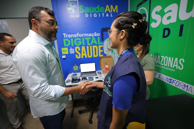 Saúde AM Digital: Governador Wilson Lima vistoria instalação de salas que vão receber serviço de Telessaúde