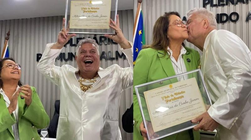 Emoção e Reconhecimento: Milton Cunha é o mais novo cidadão Parintinense por homenagem da Vereadora Márcia Baranda