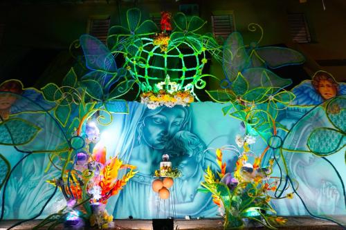 Mural da fé celebra devoção de artistas parintinenses a Nossa Senhora do Carmo
