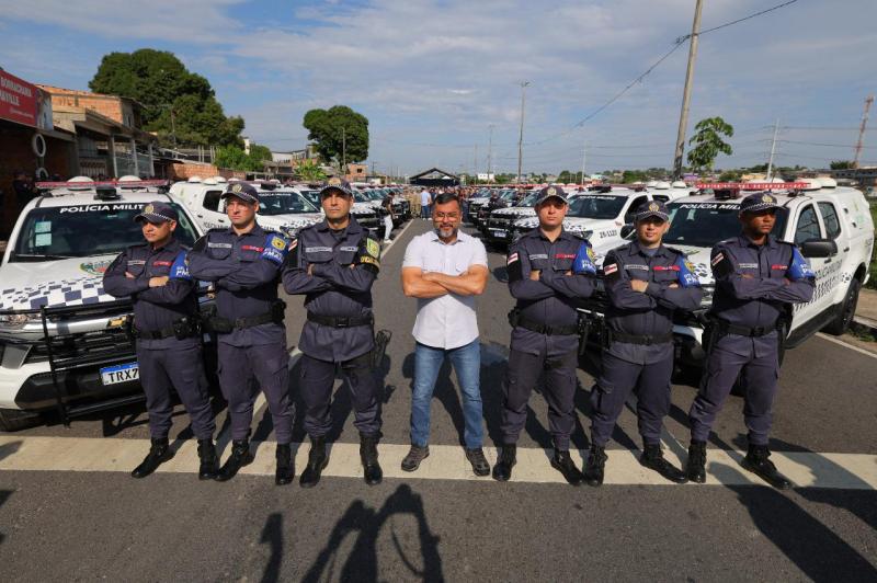Governador Wilson Lima entrega mais de 360 novas viaturas para reforço da segurança na capital