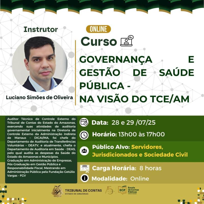 Câmara de Parintins firma nova parceria com TCE-AM para curso sobre gestão em saúde pública