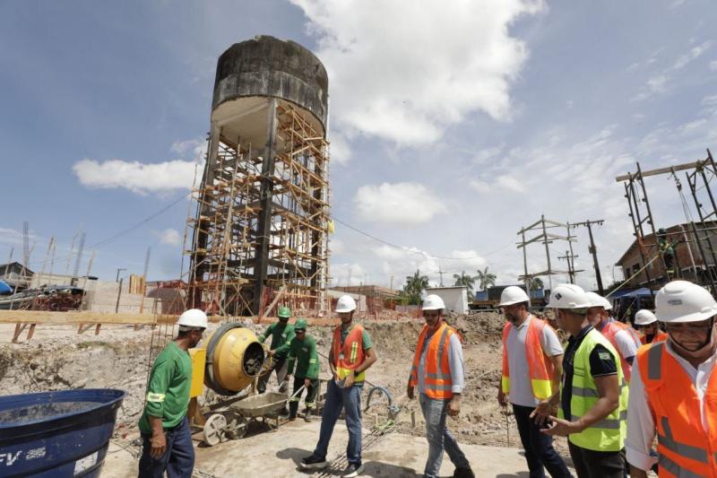 Governador Wilson Lima vistoria avanço de obra de revitalização e ampliação do sistema de abastecimento de água em Codajás Governador Wilson Lima vistoria avanço de obra de revitalização e ampliação do sistema de abastecimento de água em Codajás