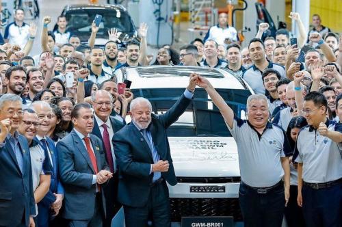 Lula na inauguração da primeira fábrica da GWM 
