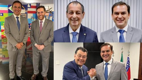 Prefeito Mateus reforça parceria com senadores Omar, Plínio e Braga em Brasília para mais investimentos a Parintins