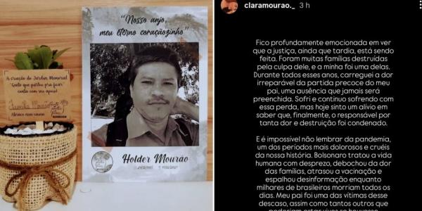 Filha de professor vítima da Covid em Parintins, reage à condenação de Bolsonaro: “Justiça, ainda que tardia”