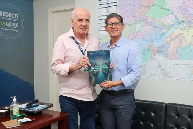 Sedecti recebe professor da UEA para tratar de inovação, bioeconomia e economia circular